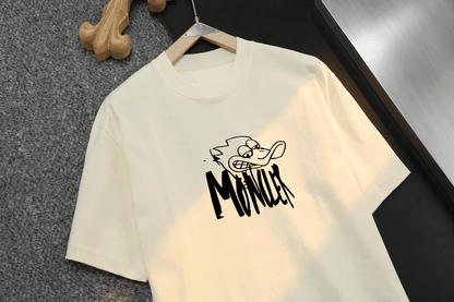 Graffiti Duck Letter Print T‑Shirt