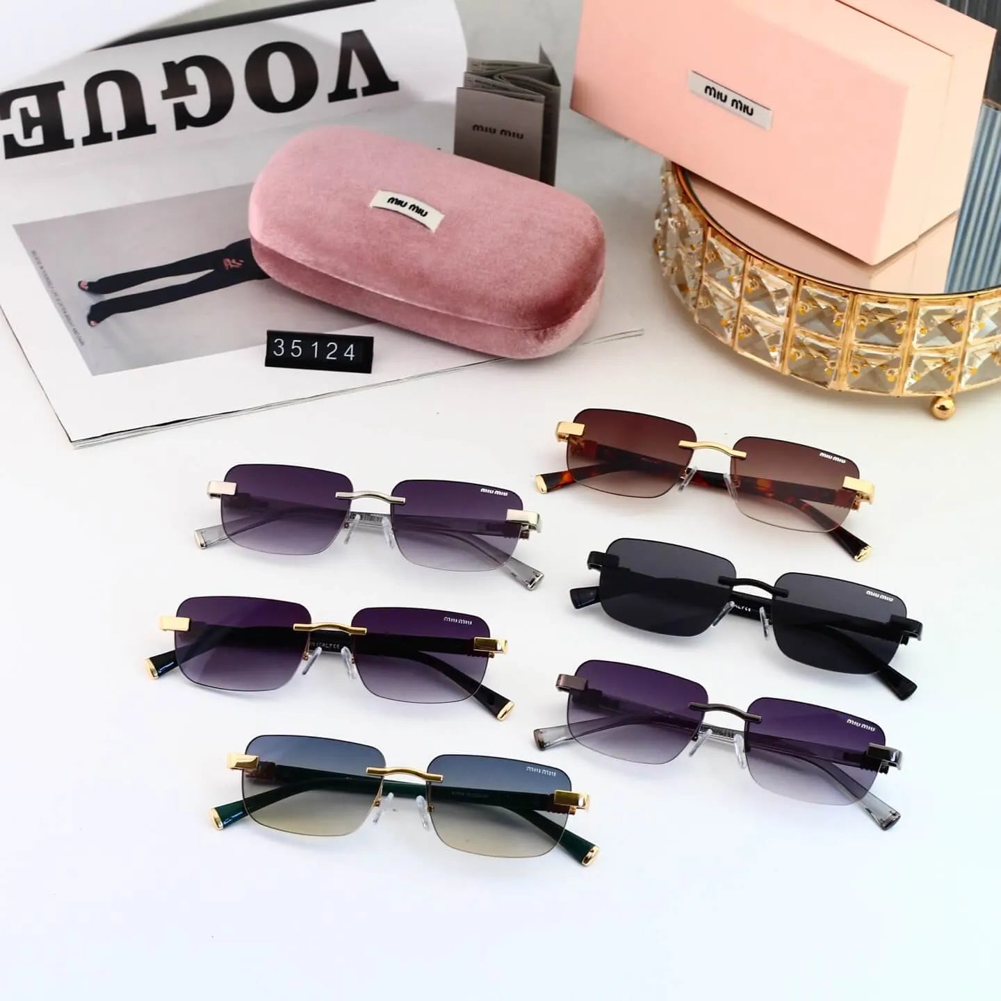 Retro Metal Cut Edge Fashion Sunglasses