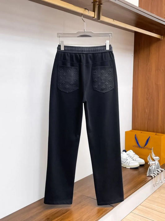 Patchwork Embossed Monogram Pants