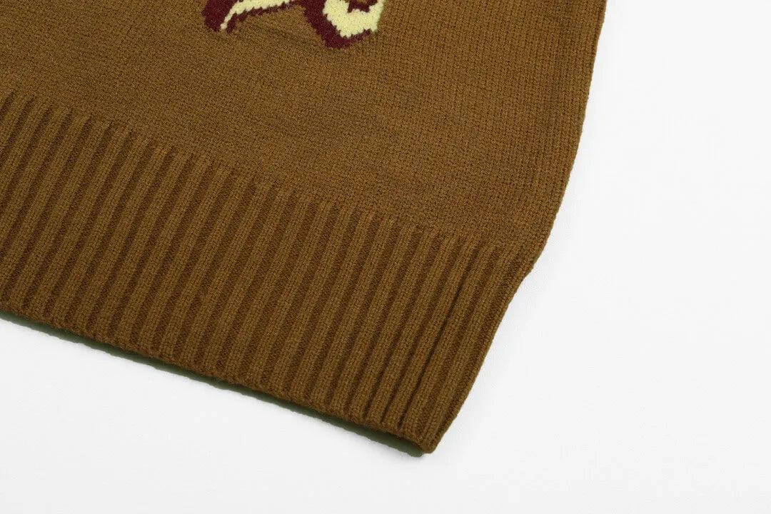 Side Graphic Knit Sweater