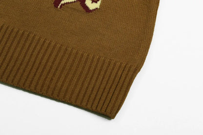 Side Graphic Knit Sweater