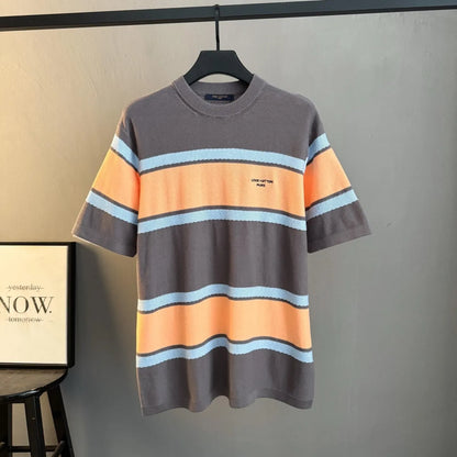 Crew Neck Striped T‑Shirt