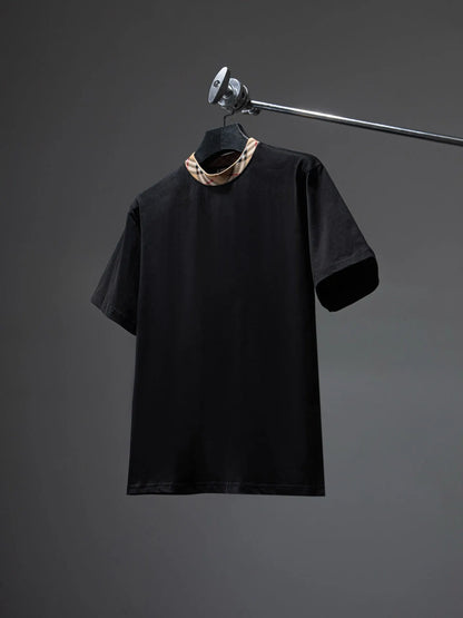 New Arrival Plaid Collar T-Shirt