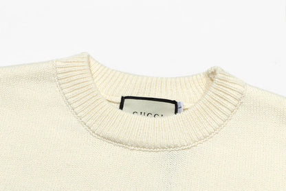 Stripe Sleeve Crew Sweater