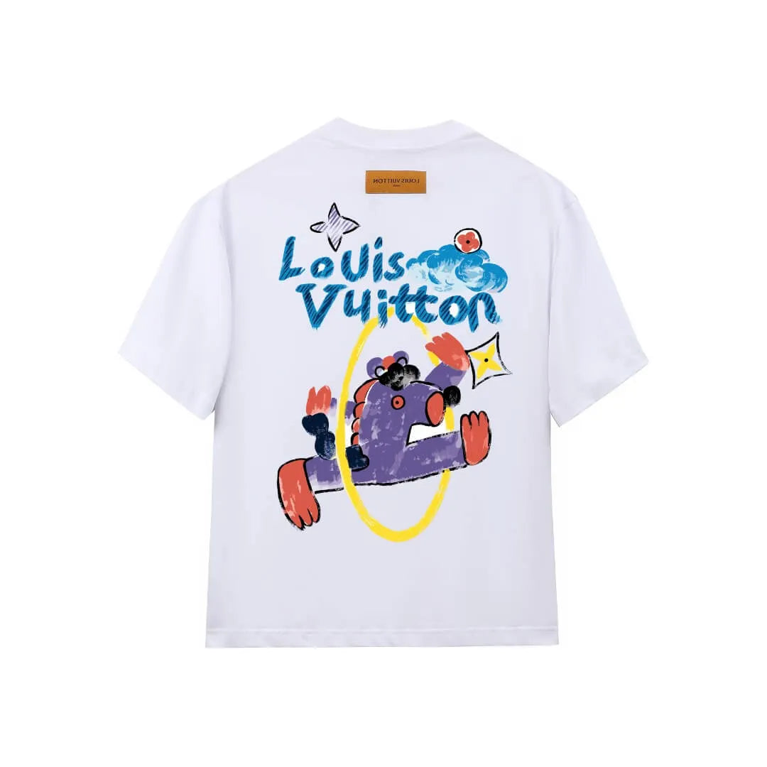Graffiti Cartoon Dinosaur Print T-Shirt