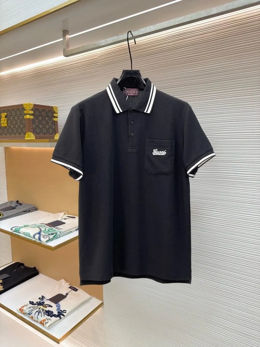 Color Block Stripe Polo Shirt