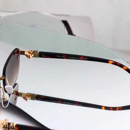 Retro Metal Cut Edge Fashion Sunglasses