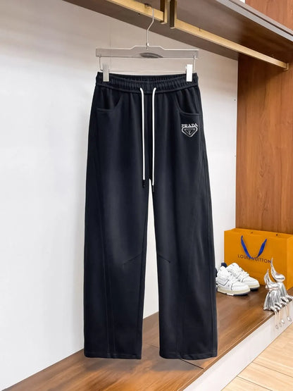 Triangle Badge Seam‑Detail Pants