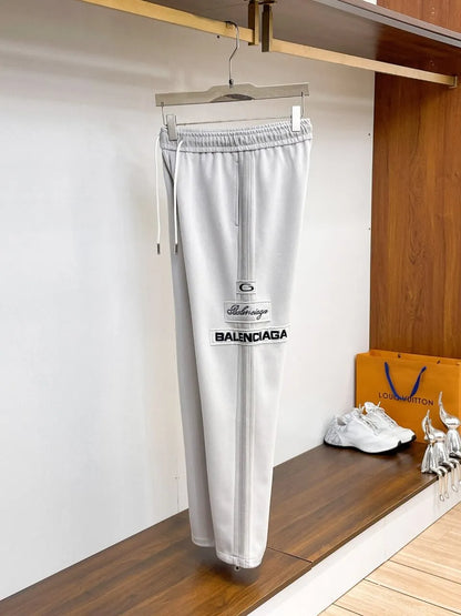 Multi‑Embroidered Patch Straight‑Leg Pants