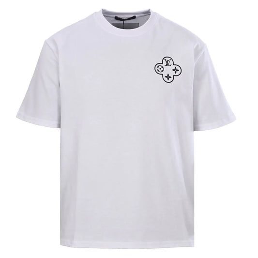Back Chain Circle Letter Print T-Shirt