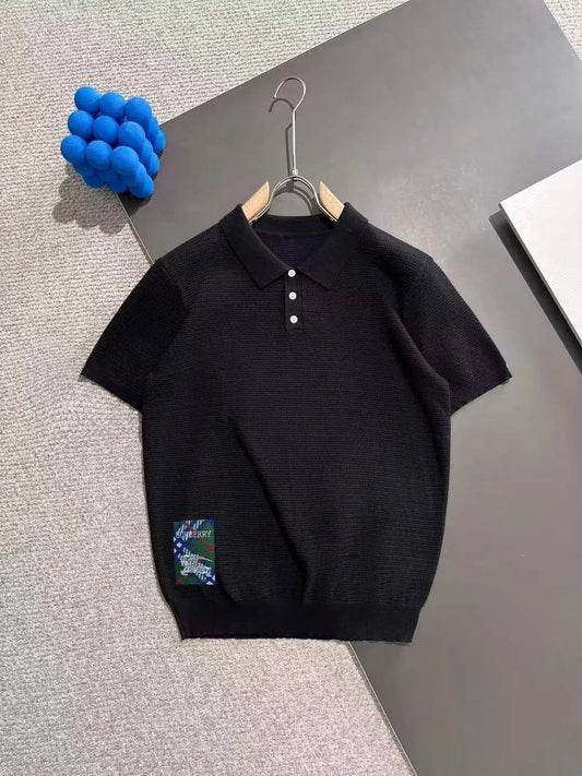 Horse Embroidery Collared Polo Shirt