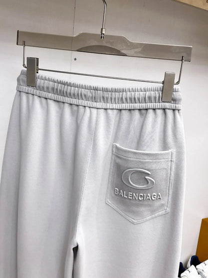 Side Circular Embroidery Pants