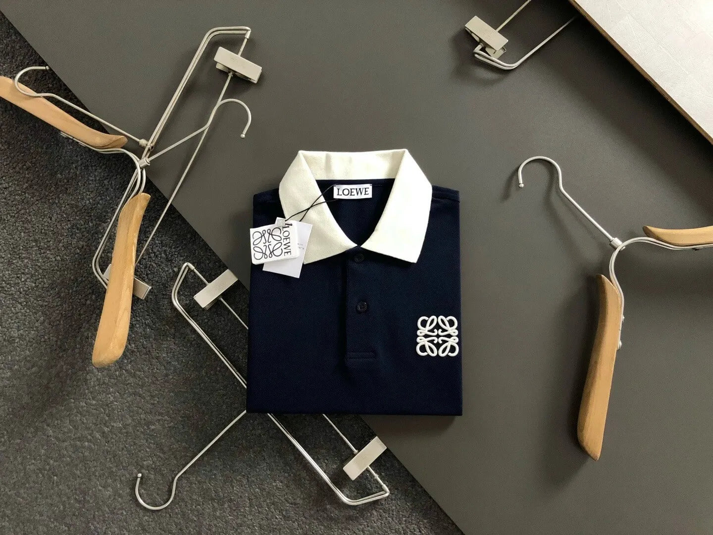 Pattern Embroidered Polo Shirt