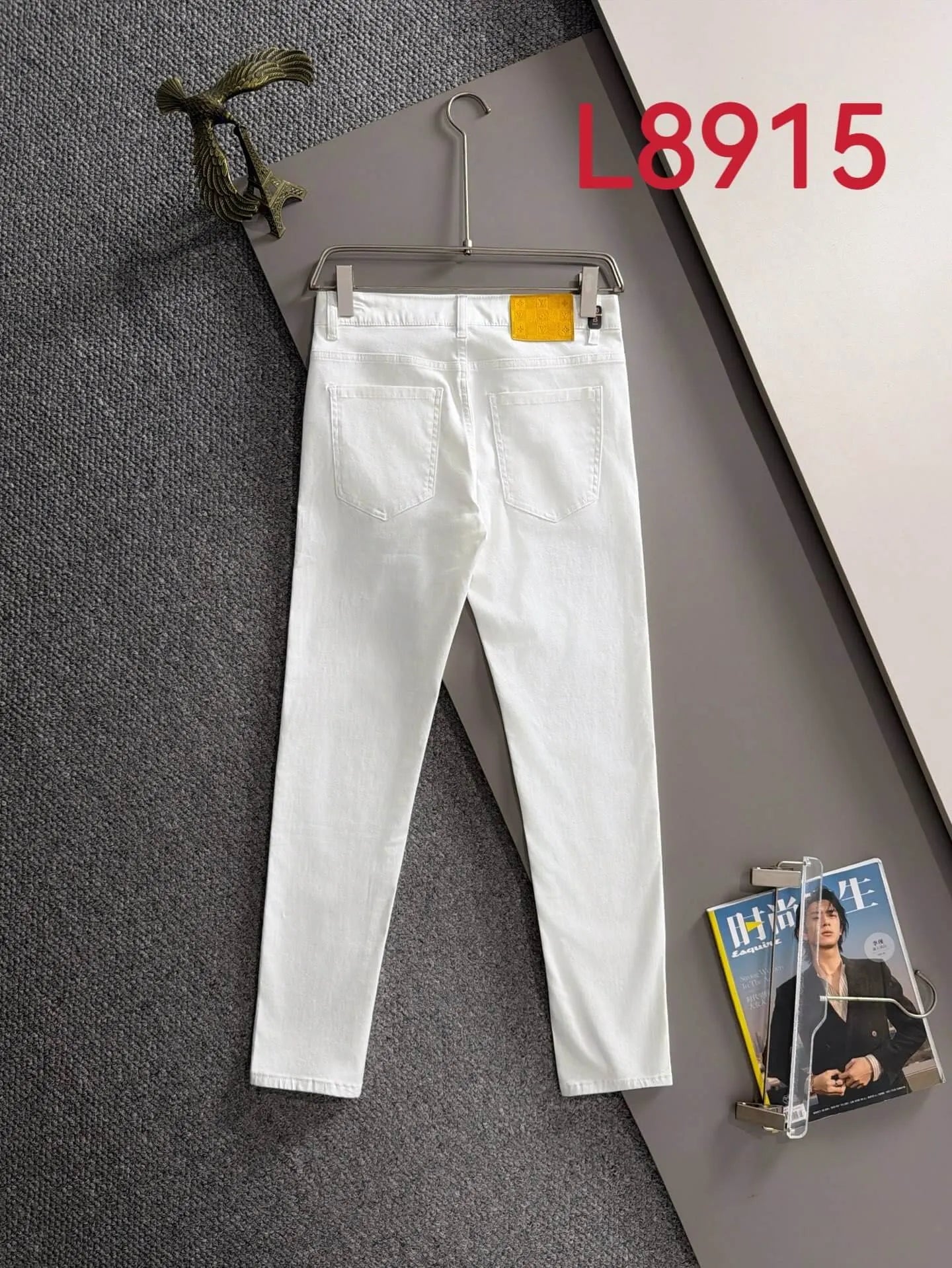 Contrast Patch Stretch Jeans