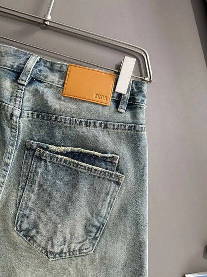 Frayed Hem Vintage Denim Shorts