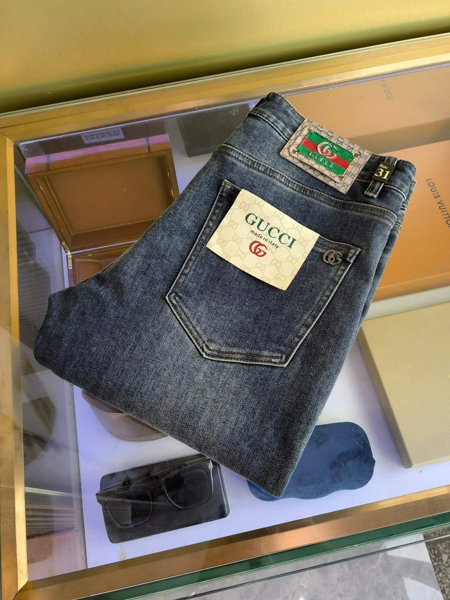 Classic Double G Denim Pants