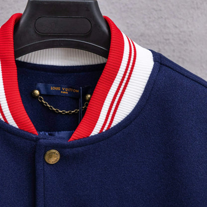 Letter Embroidered Baseball Jacket