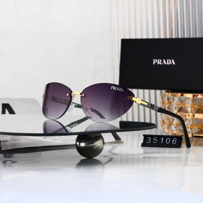 Rimless Cat Eye Sunglasses