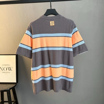 Crew Neck Striped T‑Shirt