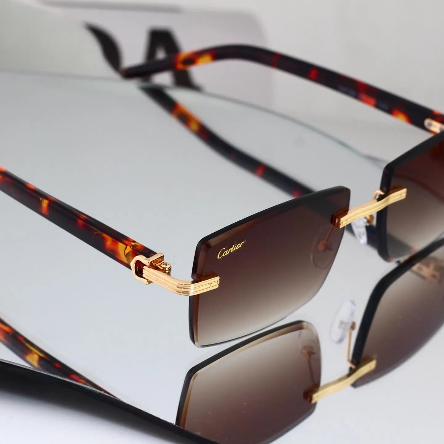 Rimless Business Square Sunglasses