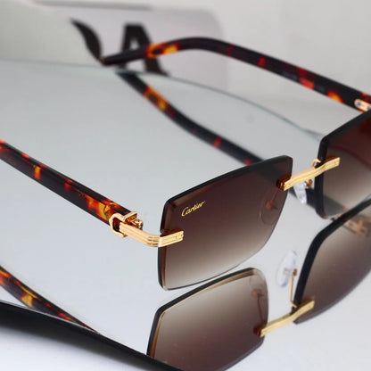 Rimless Business Square Sunglasses