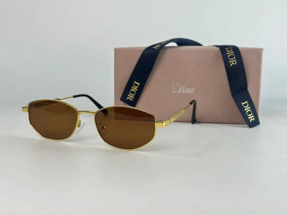 Thin Frame Irregular Rectangle Sunglasses