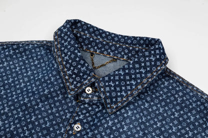 All‑Over Print Denim T‑Shirt
