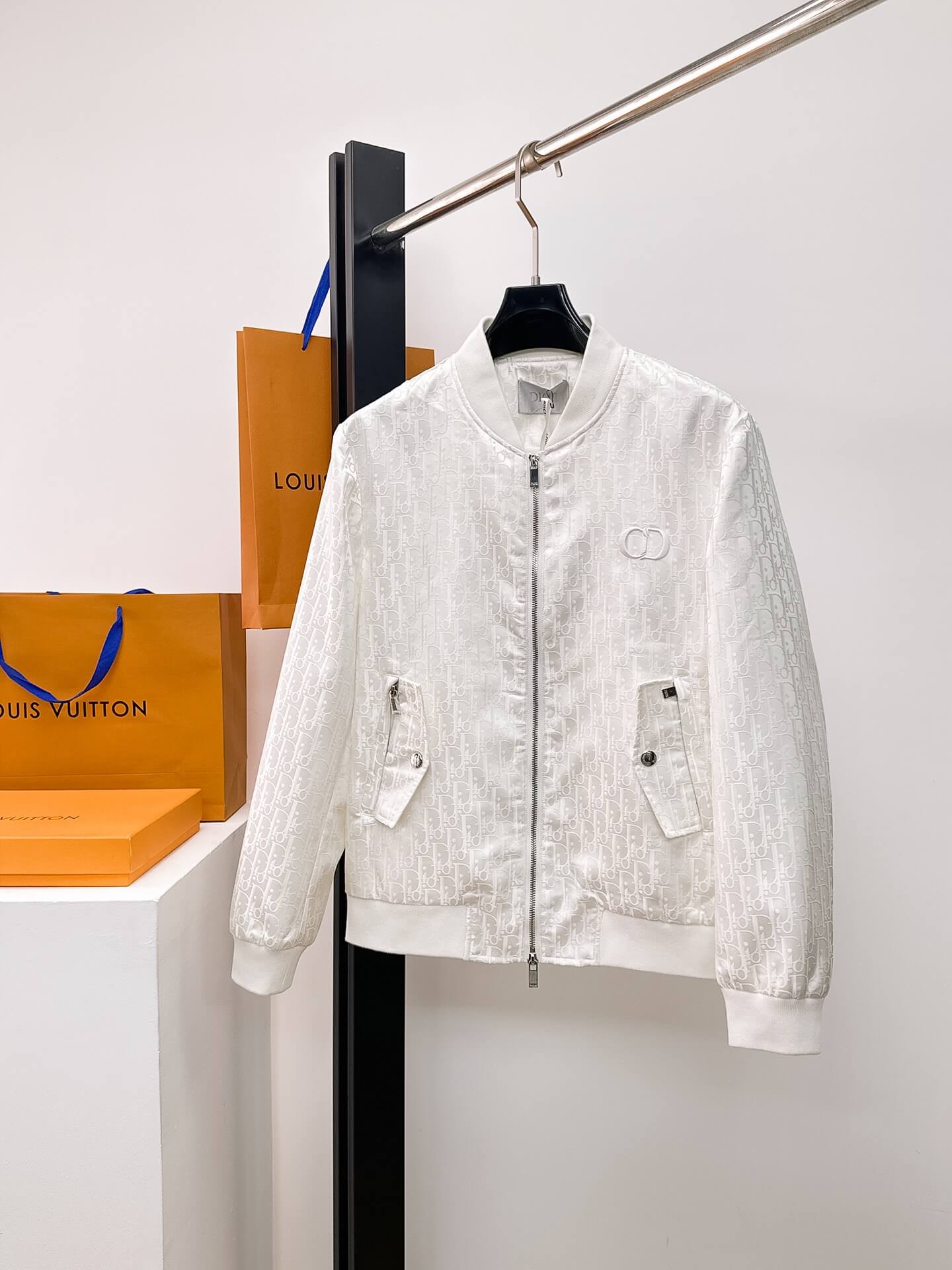 Subtle All‑Over Print Jacket
