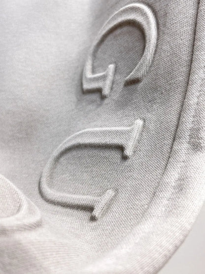 Side Embossed Drawstring‑Hem Pants