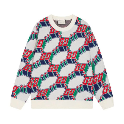 Multicolor Retro Knit Sweater