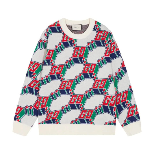 Multicolor Retro Knit Sweater