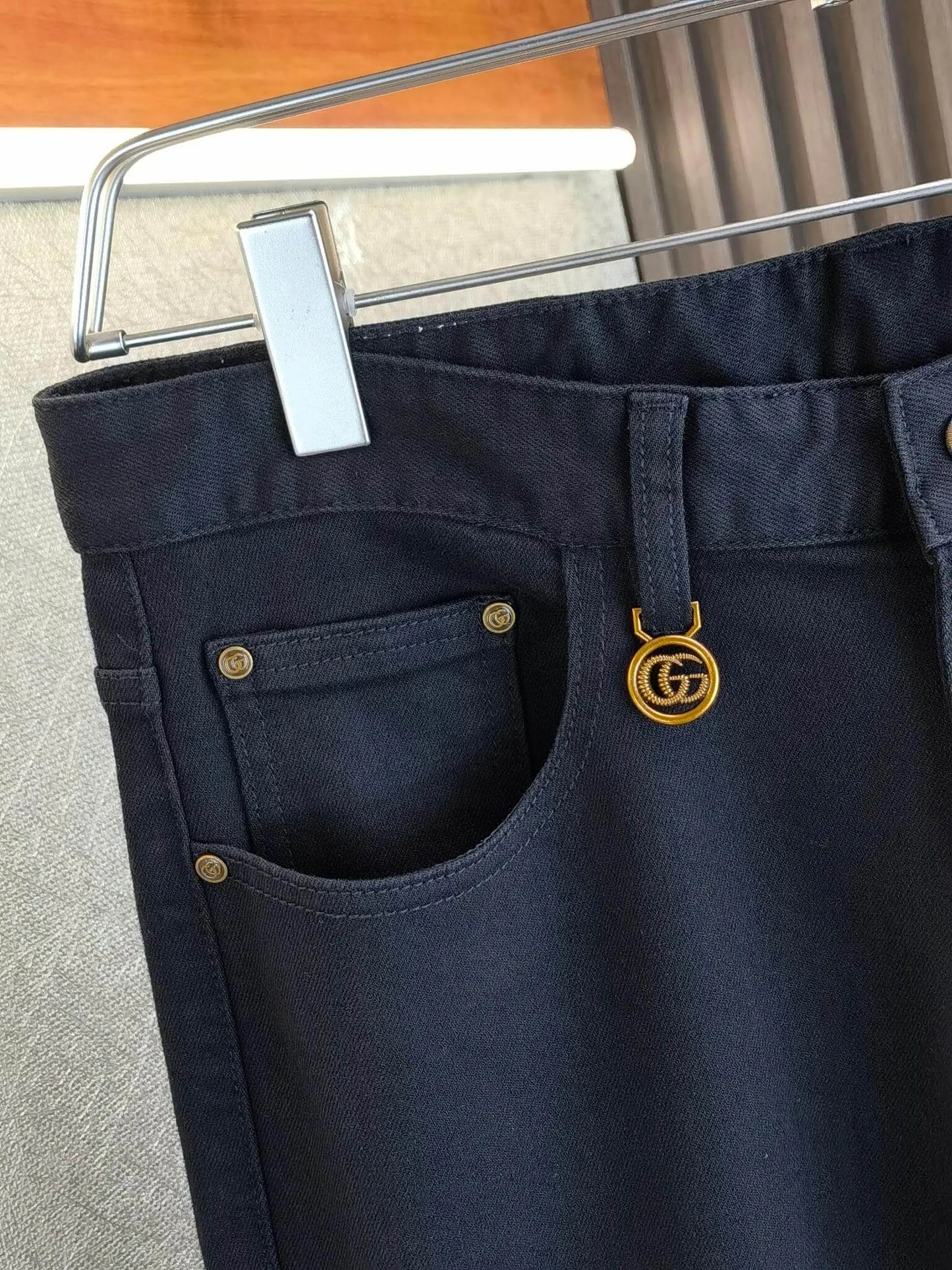 Double G Metal Emblem Jeans
