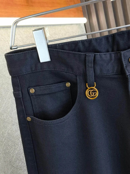 Double G Metal Emblem Jeans