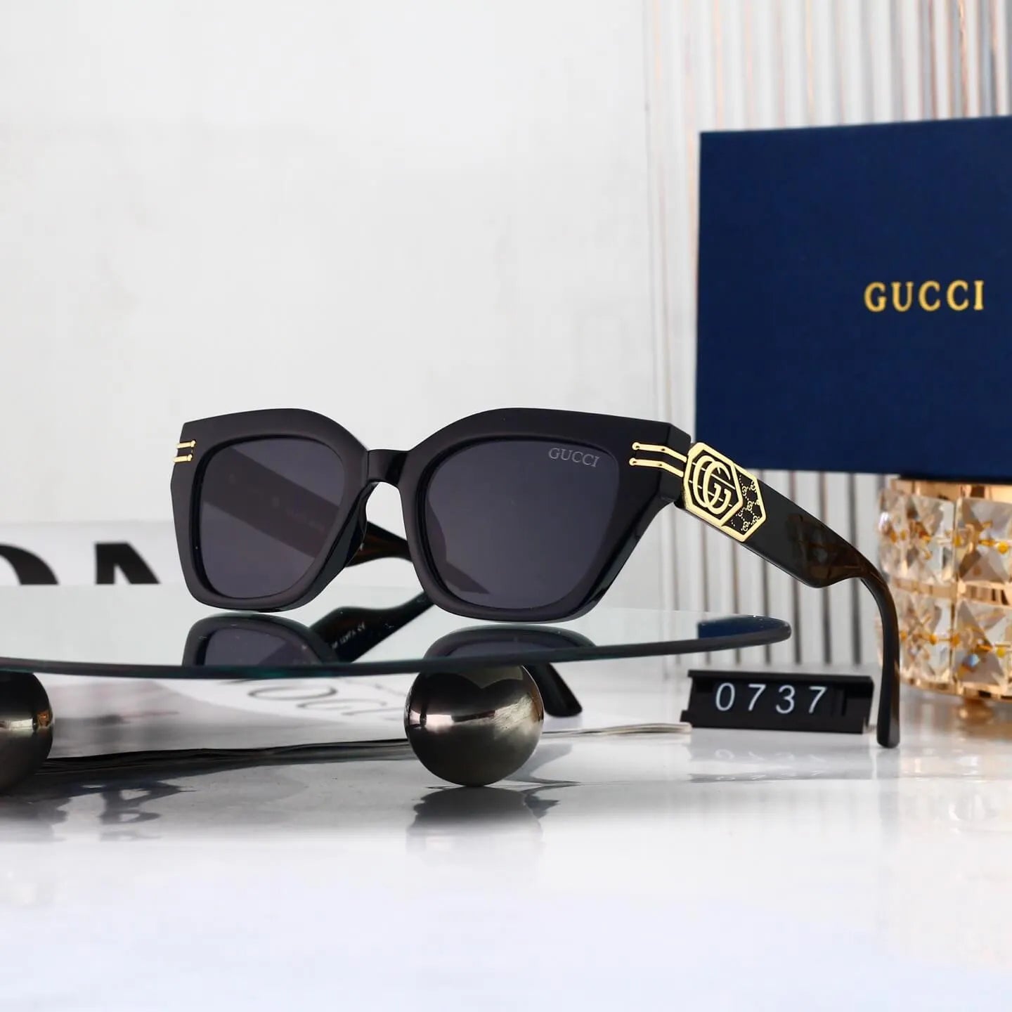 Metal Square Sunglasses