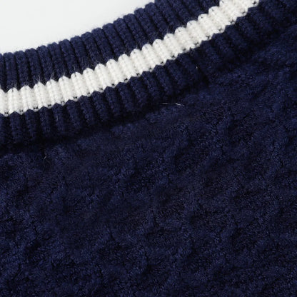 Cable‑Knit Stripe Sweater