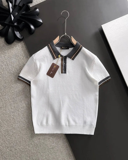 Striped Collared Polo Shirt
