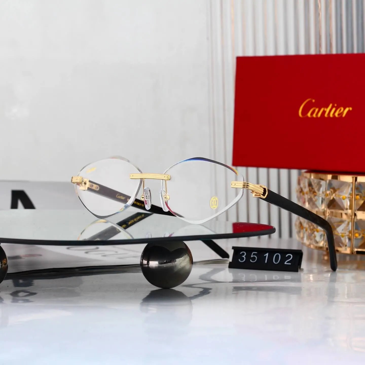 Rimless Polygon Sunglasses