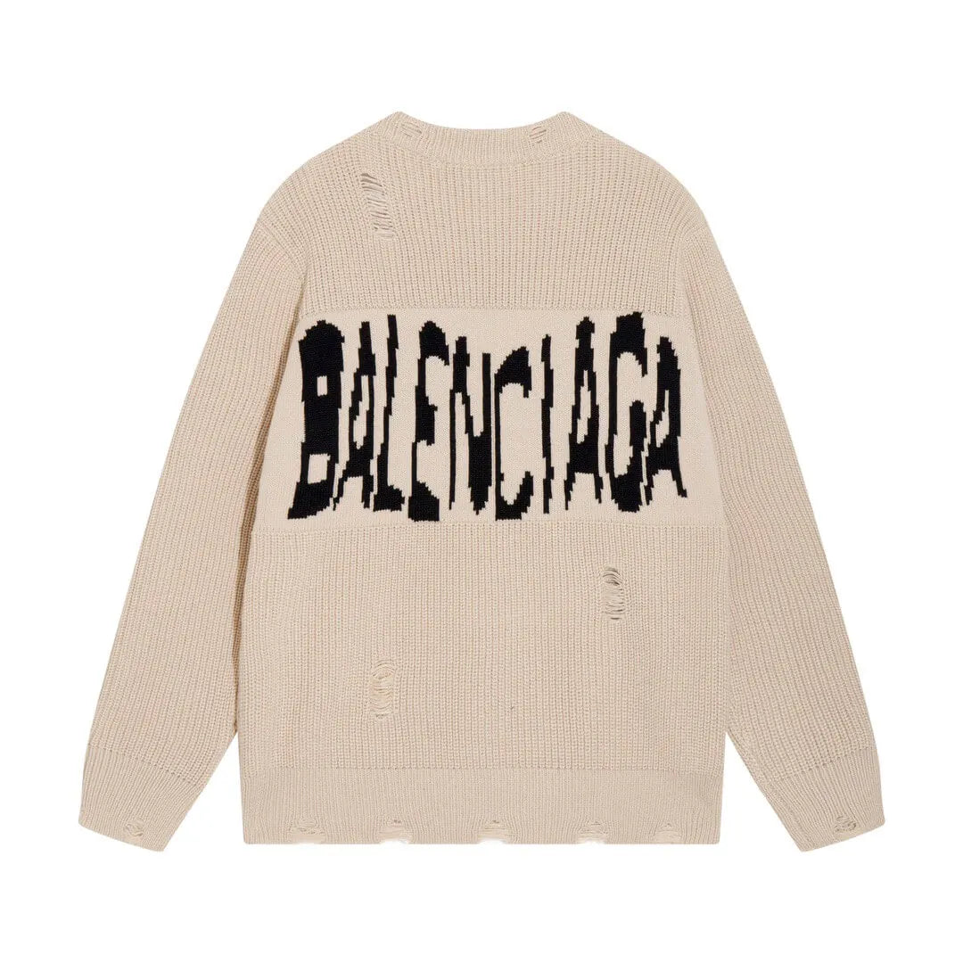Distressed Crewneck Sweater