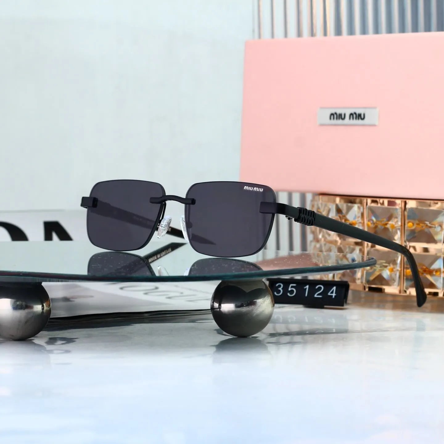 Retro Metal Cut Edge Fashion Sunglasses