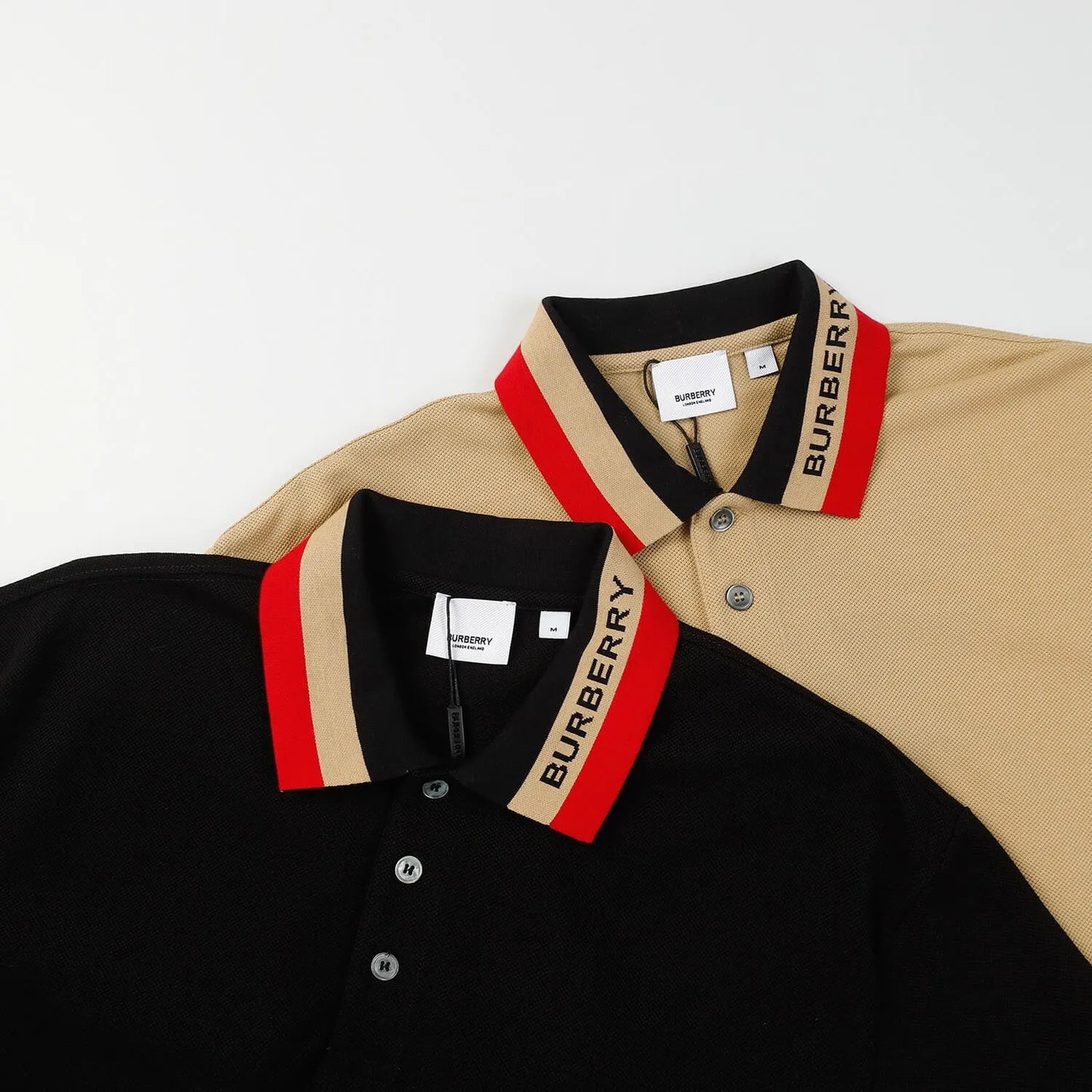 Striped Letter Polo Shirt