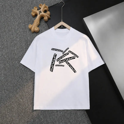 Radial Staggered Crew Neck T‑shirt