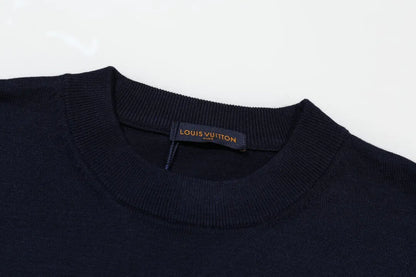 Cuff Embroidered Crew Sweater