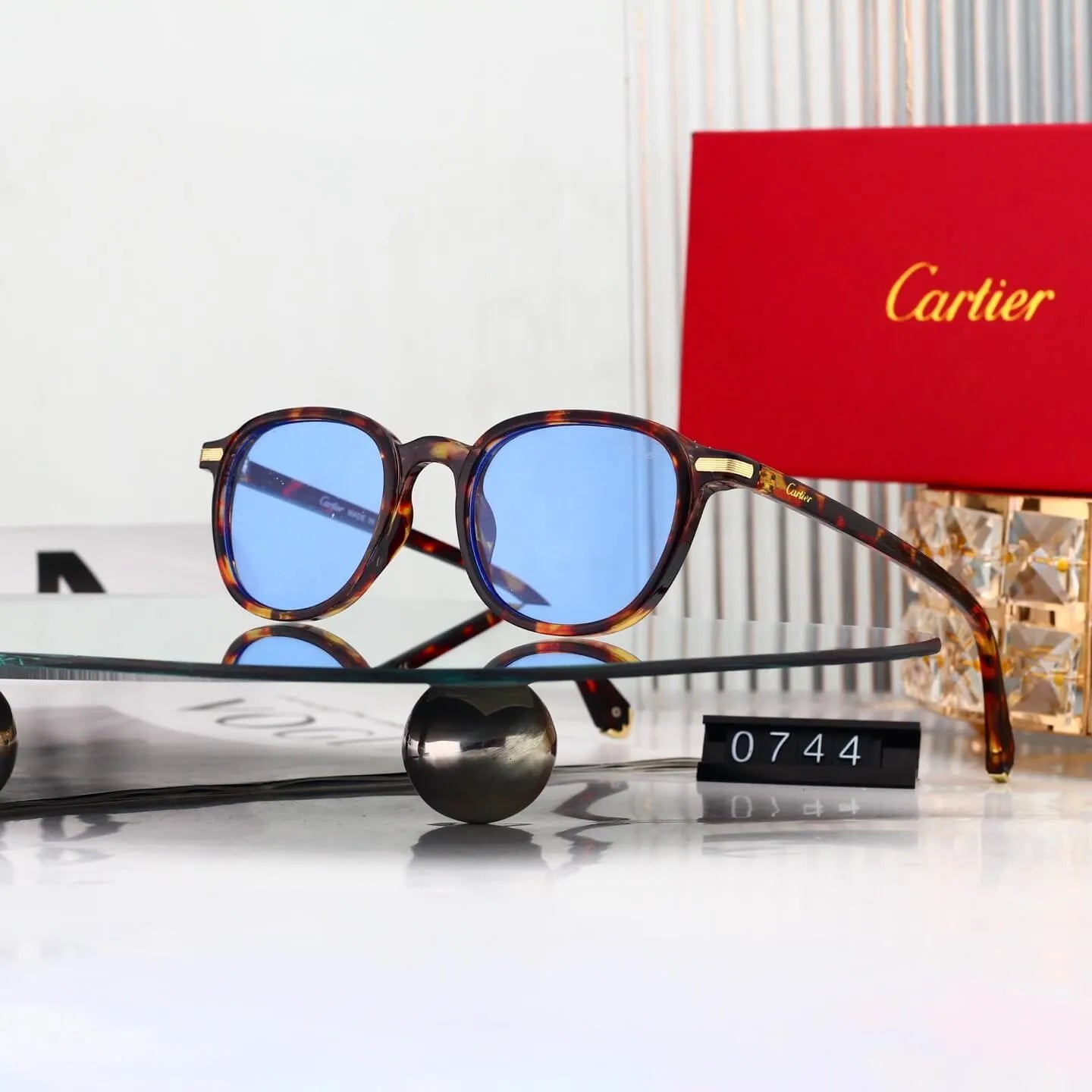 Vintage Round Thin Frame Sunglasses
