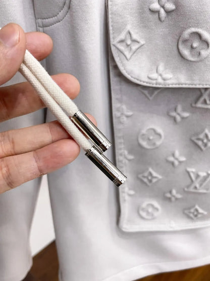 Embossed Monogram Cargo Casual Shorts