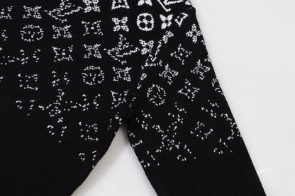 Partial Monogram Knit Sweater