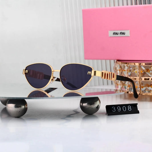 Letter Accent Half-Rim Cat Eye sunglasses
