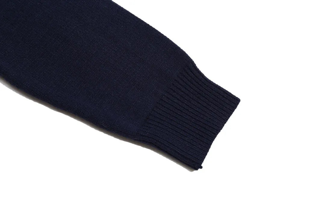 Front Letter Crewneck Knit Sweater