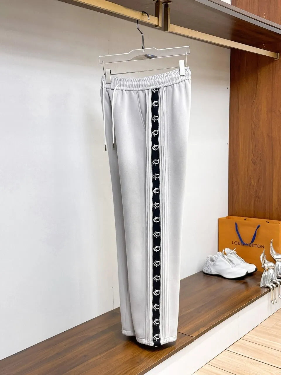 Side Jacquard Tape Straight‑Fit Pants