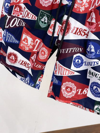 Vintage Flag Full Print Casual Shorts
