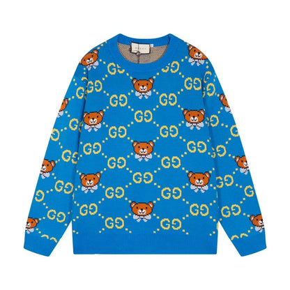 Bear Cartoon Jacquard Sweater